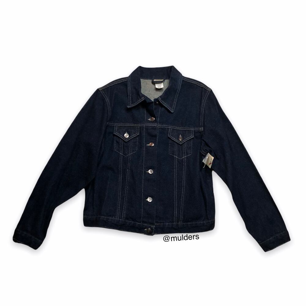 NWT Vintage Deadstock 90s St. John's Bay Dark Blue Denim Jean Jacket